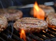 Hamburgers on grill