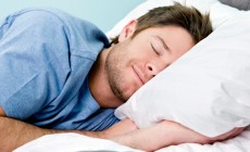Man sleeping on pillow
