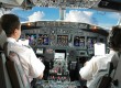 Pilots in cockpit
