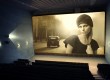 Vintage movie on cinema screen