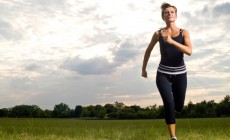 Woman running outdoors