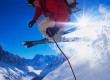 Young man skiing