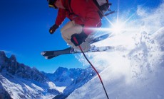 Young man skiing