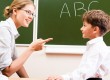 Teacher explaining grammar to student