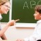 Teacher explaining grammar to student
