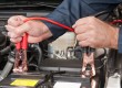 Jumper cables charging battery