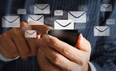 Checking email on mobile phone