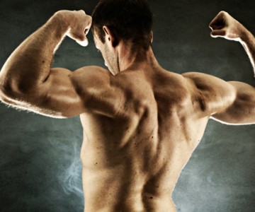 Bodybuilder posing