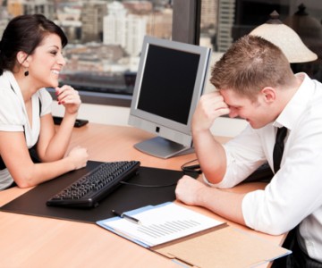 Embarrassed co-worker