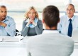 Young man in a job interview