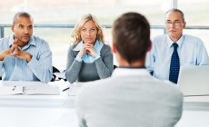 Young man in a job interview