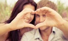 Heart shape from couple's hands