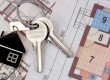 House keys on blueprint