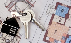 House keys on blueprint