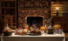 Thanksgiving cabin dinner