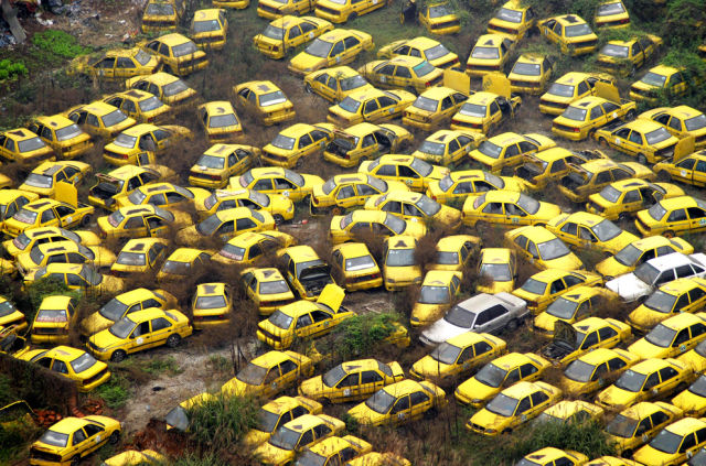 The Yellow Taxi Graveyard (Chongqing, China)
