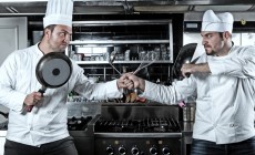 Two chefs fighting