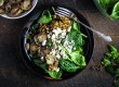 Lentil, Mushroom and Spinach Salad
