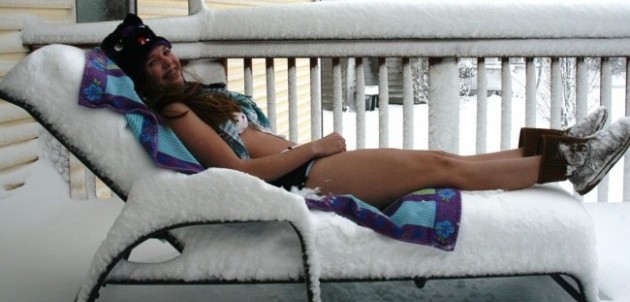 snow tanning