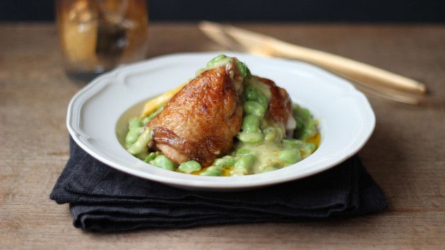7 - Chicken with English Mustard and Broad Beans