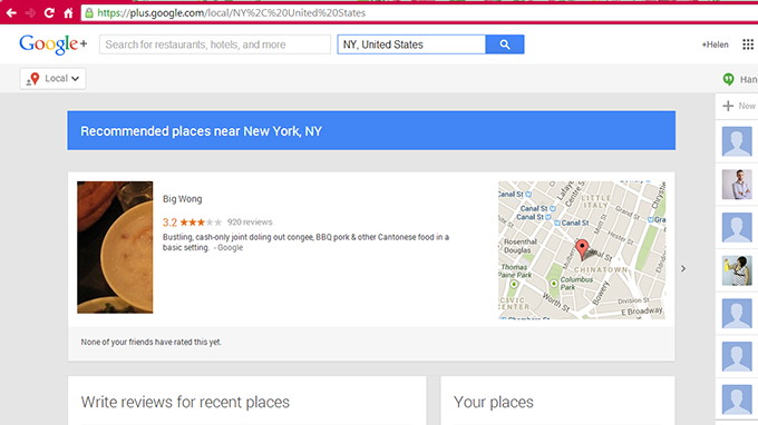 Google+ Local Business Search NY