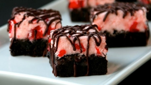 8)Dark Chocolate Cherry Cordial Brownies