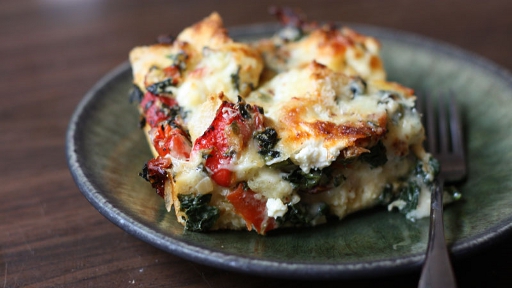 7 - Triple Cheese and Spinach Strata