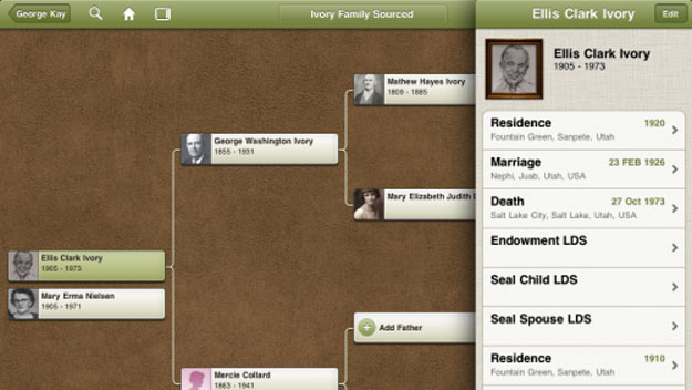 Ancestry iPad app