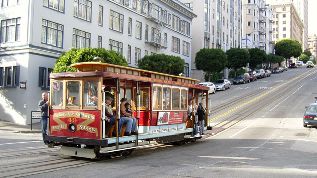 Cable car in San Francisco