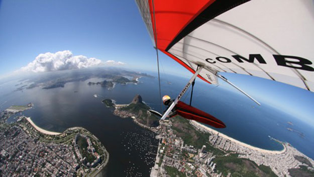 Hang gliding over Rio de Janeiro