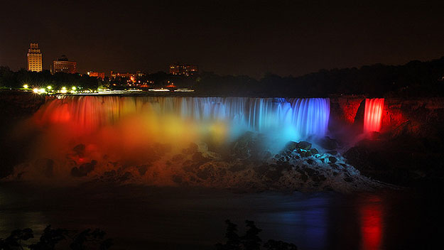 Niagra Falls at night