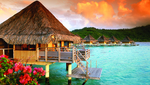 Overwater bungalow in Bora Bora