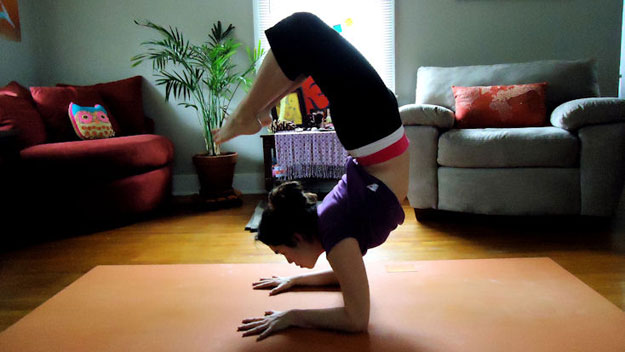 Scorpion yoga pose