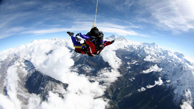 Skydiving over Mt. Everest