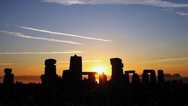 Summer solstice sunrise over Stonehenge