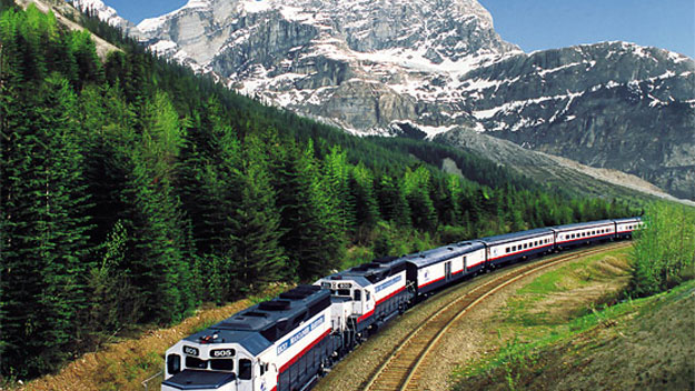 The Rocky Mountaineer en route