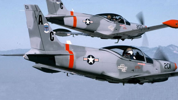 Two fighter planes in flight