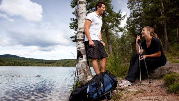 Couple camping