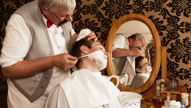 Antique shave from a barber